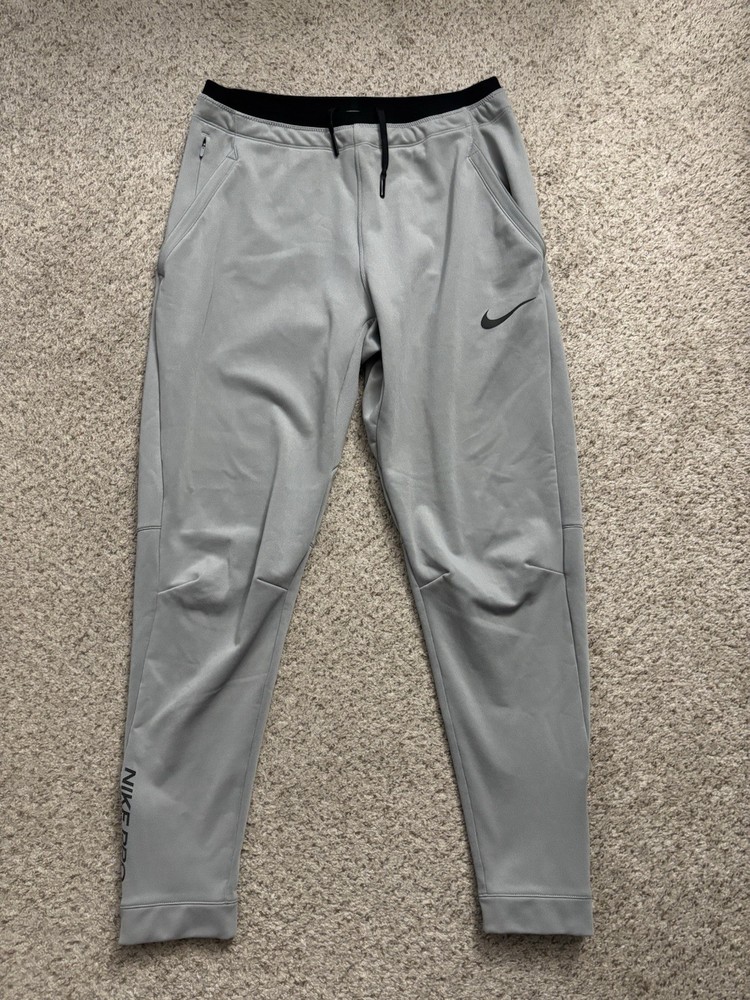Nike Pants Mens Size Medium (32x27) Light Gray Nike Pro Dri-fit Fleece Training