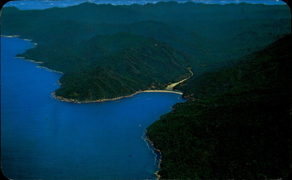 Yelapa Bay Puerto Vallarta Jalisco Mexico Aerial view vintage postcard x291