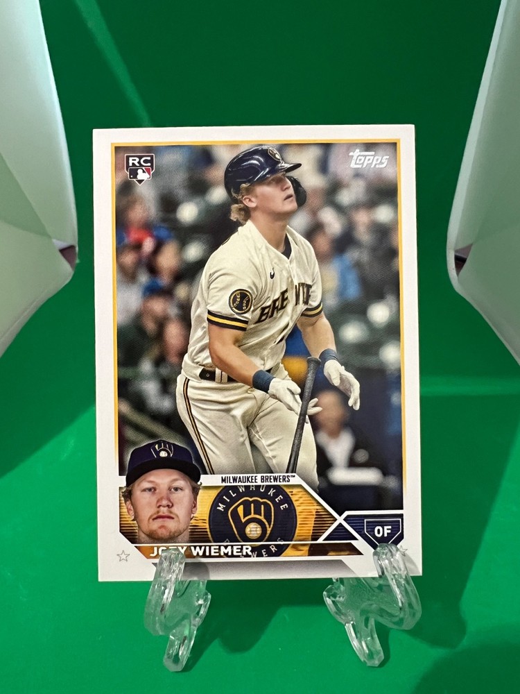 2023 Topps Joey Wiemer Milwaukee Brewers RC Rookie Lot - Base/Debut/Throwback