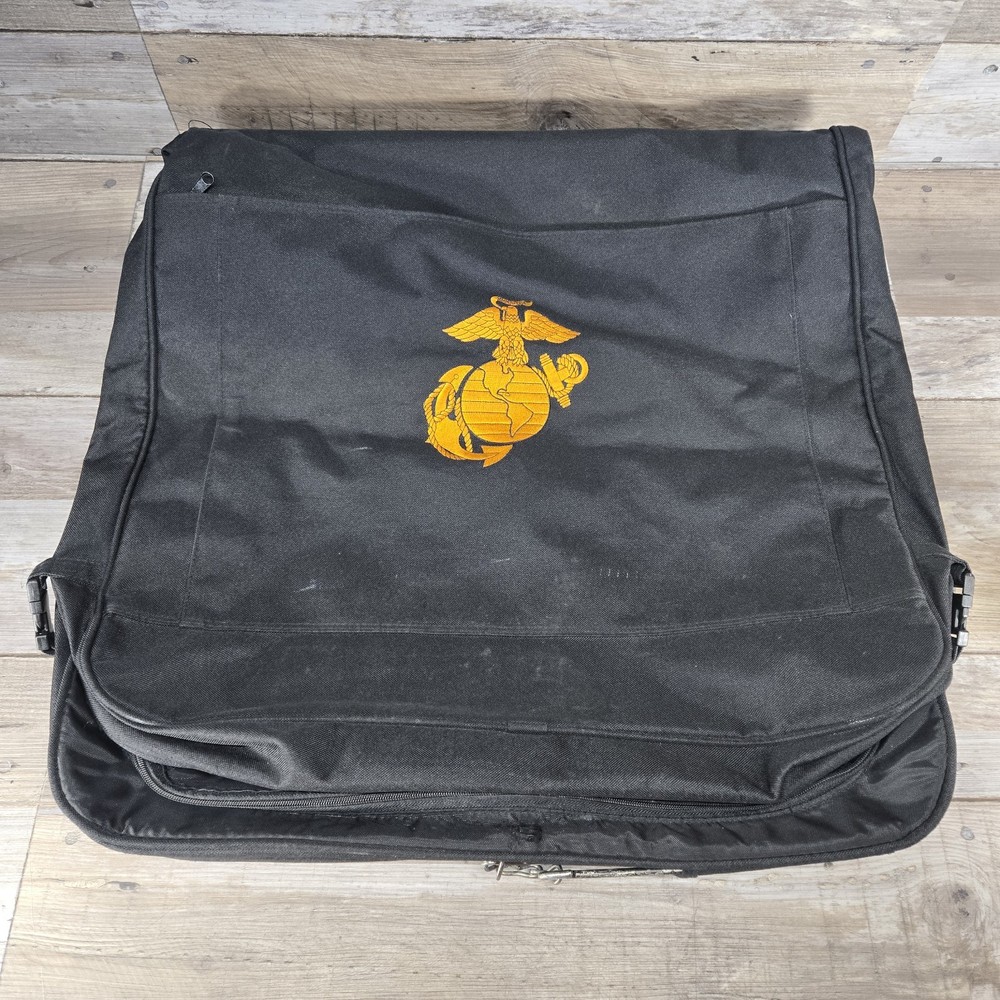 US MARINE CORPS Black uniform folding bag, Garment Bag, Suits, USMC Vintage