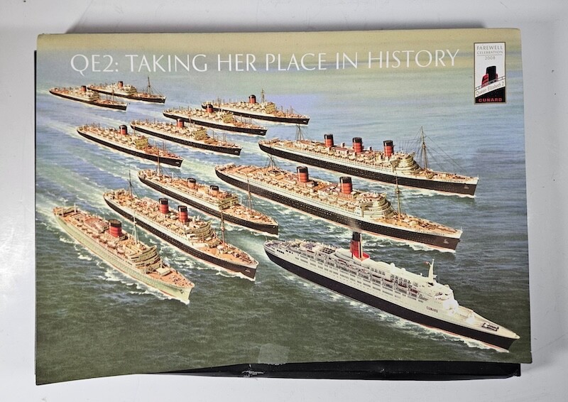 Cunard QE2:Taking Her Place In History 2008 Farewell Celebration Menu Collection