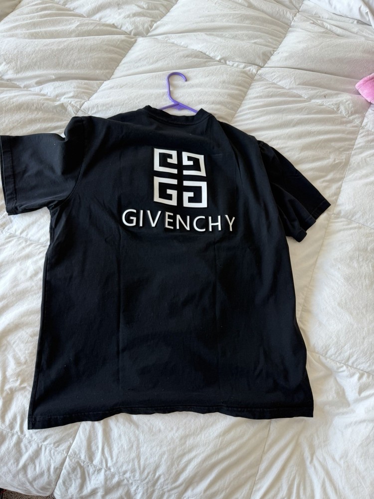 Givenchy Black Logo Cotton Jersey Short Sleeve Men's Crew Neck T-Shirt