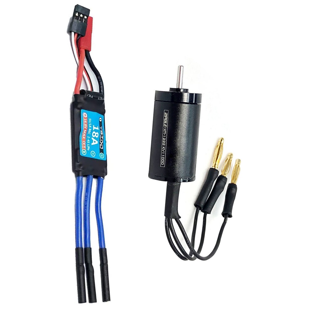 1/24 1/28 1/32 RC Car Waterproof 18A ESC+1222 11000KV 2-Pole Brushless Motor Set