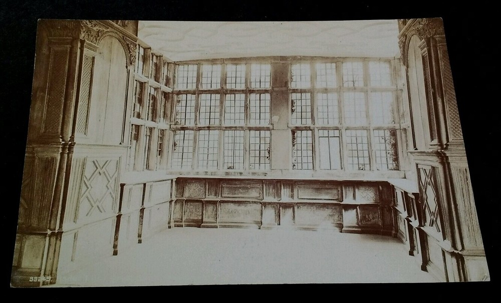 Haddon Hall UK Antique RPPC Postcard Early 1900s Rare Interior Windows
