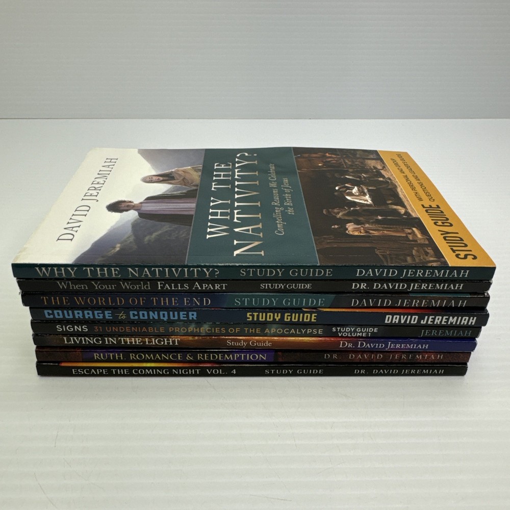 David Jeremiah Study Guide Lot of 8 PBs Why the Nativity? Living in the Light