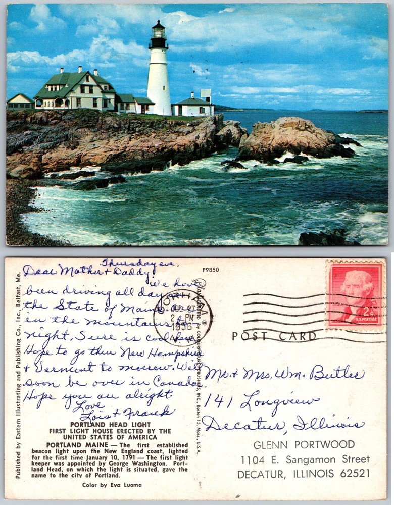 Portland Head Light Cape Elizabeth Maine Postcard