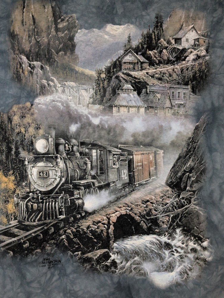 The Mountain Mens T-shirt  Blue 