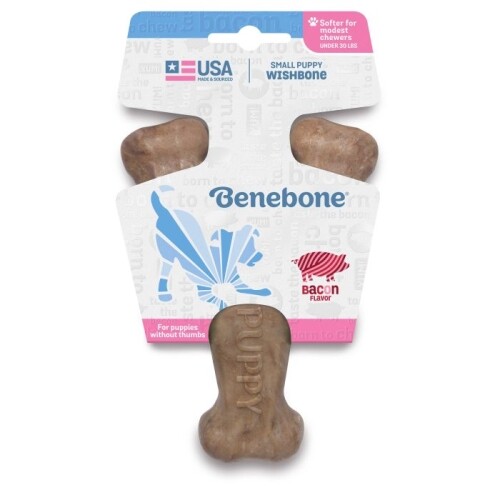 Benebone Puppy Small Bacon Wishbone 1 Each