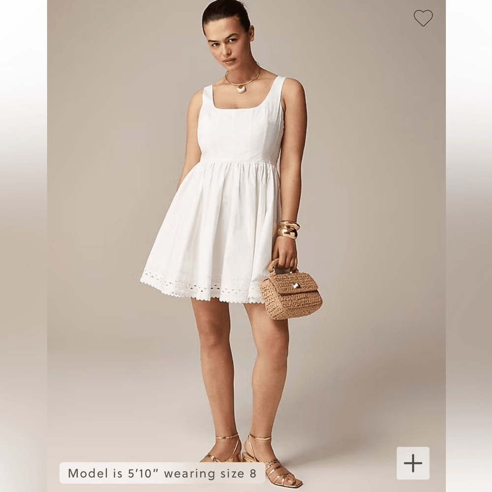 J. Crew Fit-and-flare mini dress with rickrack trim Size 4