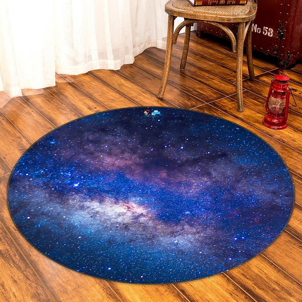 3D Blue Starry Sky NAO5711 Game Rug Mat Elegant Photo Carpet Mat Fay
