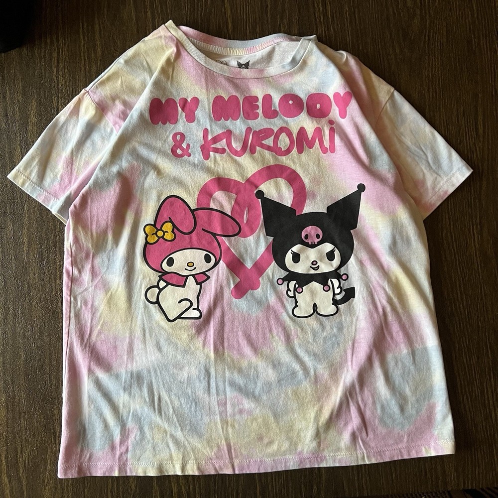 My melody And Kuromi Graphic T Shirt Tie Dye Size XL