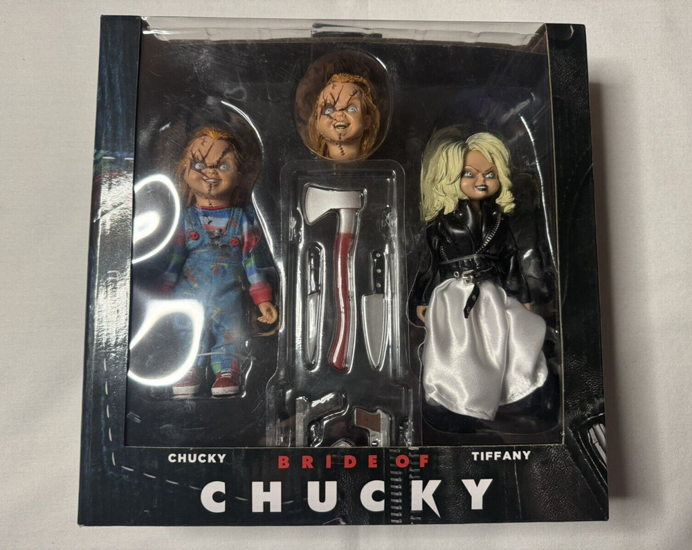 NECA Bride Of Chucky Clothed Chucky And Tiffany 2-Pack Figures