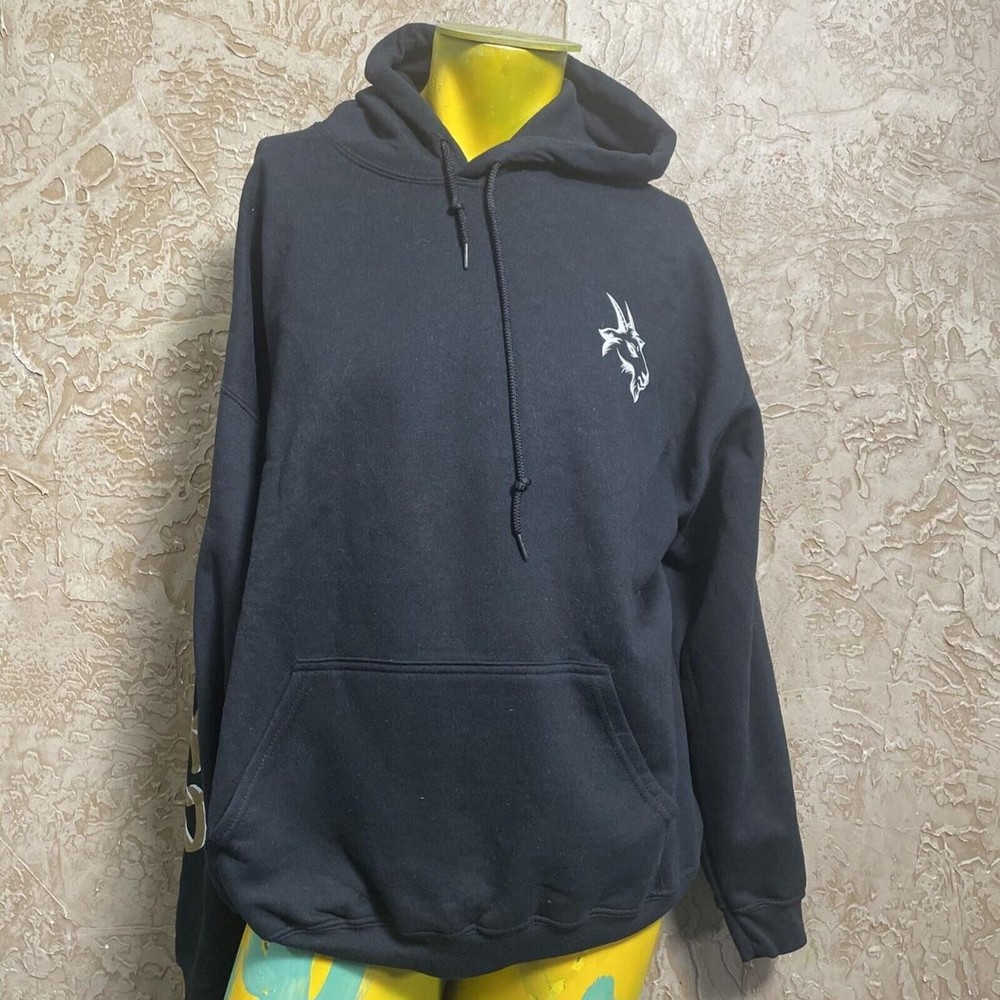 Gassed Goat Hoodie Pullover Black Size XL