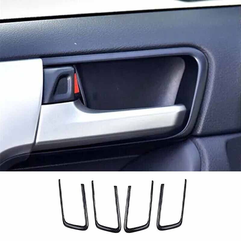 2010-2018 For Toyota Prado ABS Carbon Fiber Inner Door Handle Cover Frame Trims
