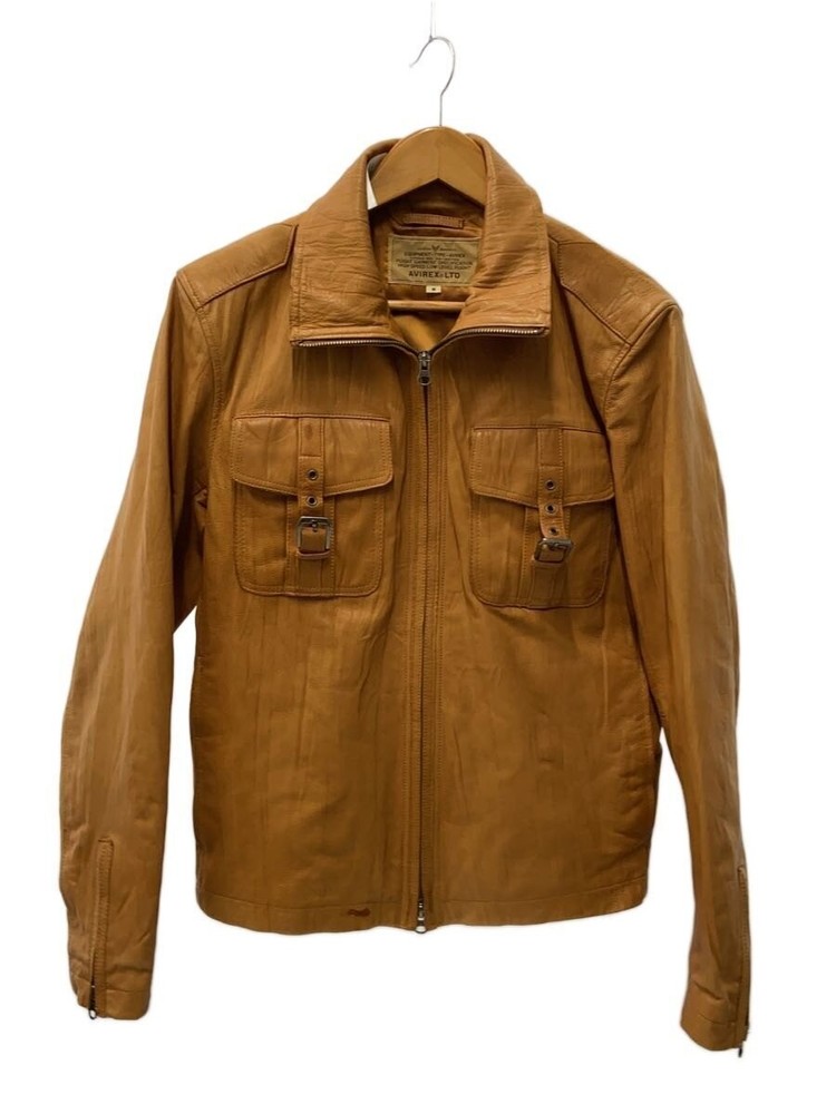 Avirex Leather Jacket Blouson/M/Goat Leather/Cml/Plain/6161006 3501