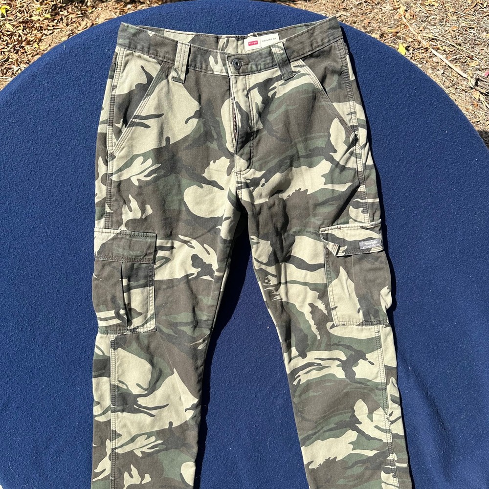 Streetwear × Vintage × Wrangler Wrangler Cargo Pants Mens 29x30 Green Camo
