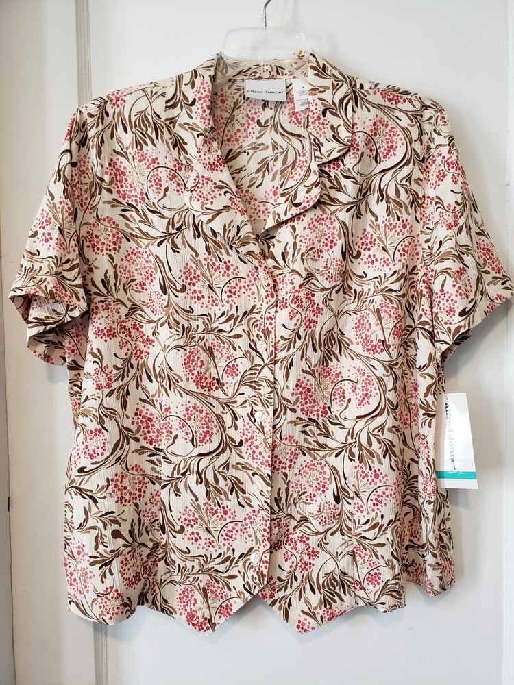 NWT Alfred Dunner Blouse SZ 16 #173