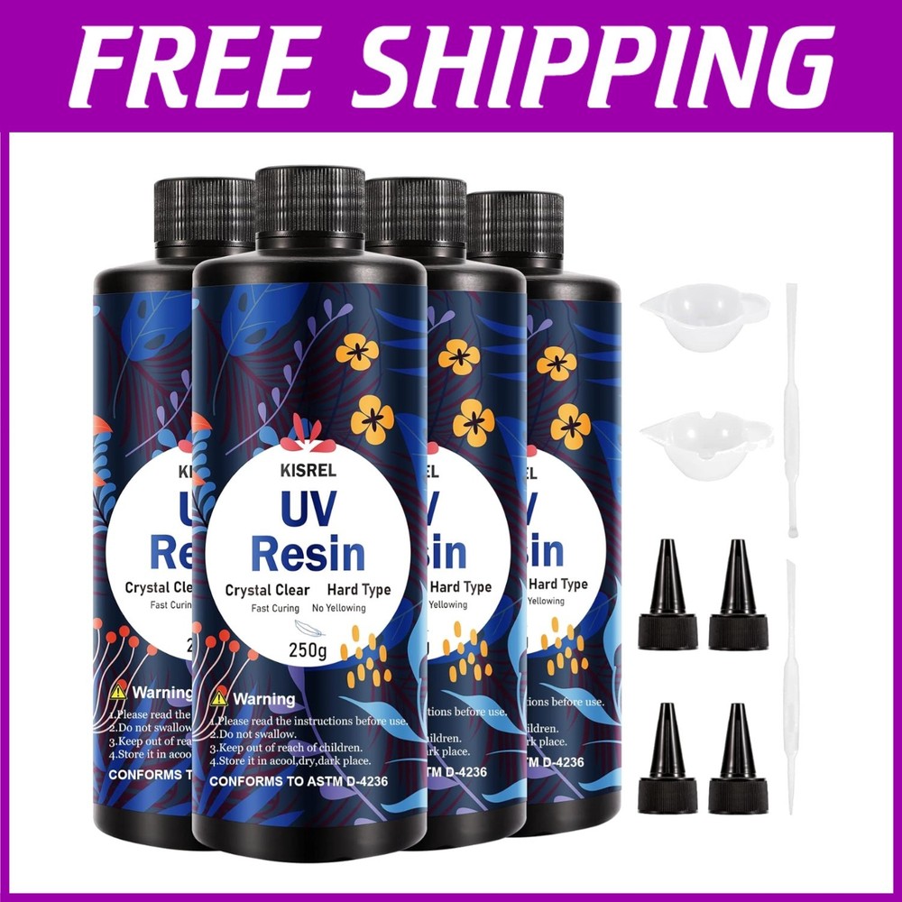 1000g Fast-Curing UV Epoxy Resin for Jewelry Making & Art Projects