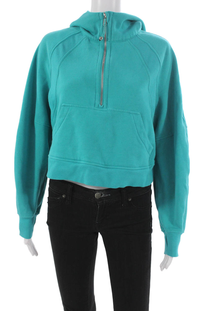 Lululemon Womens Blue Cotton Crew Neck Long Sleeve Sweater Size XSFree Shipping in US $100+ Orders | $6.95 Orders Below