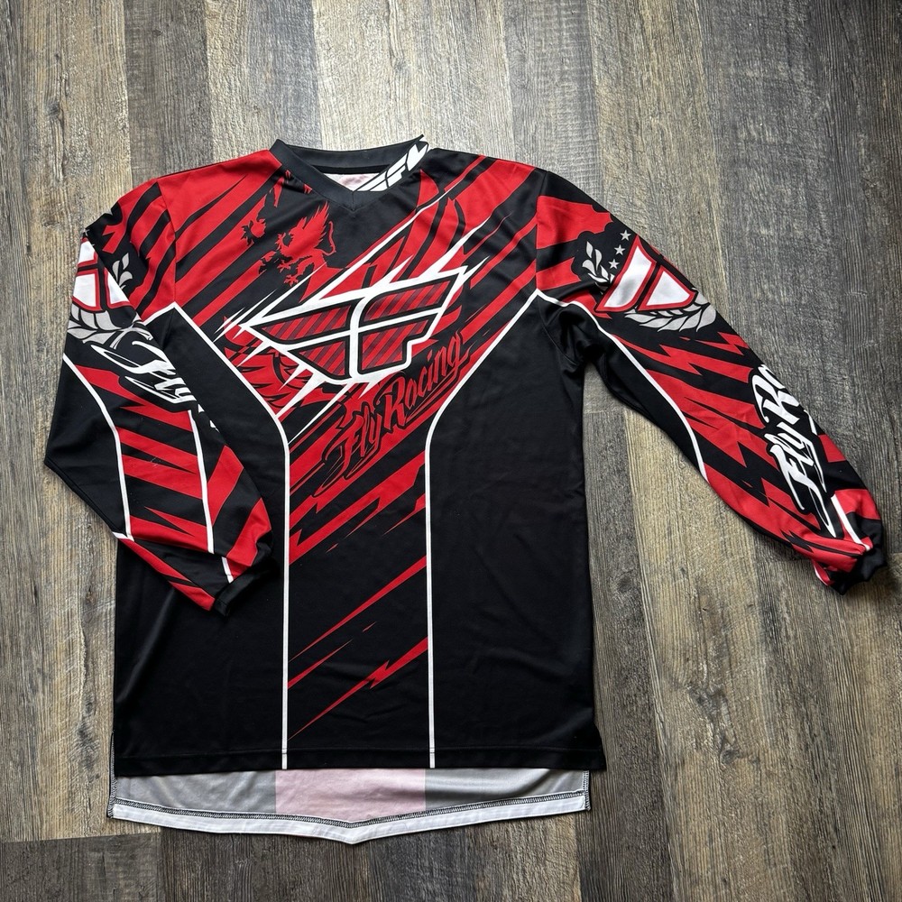 Vintage Fly Racing Motocross shirt Mens Size L AOP  Jersey Y2K