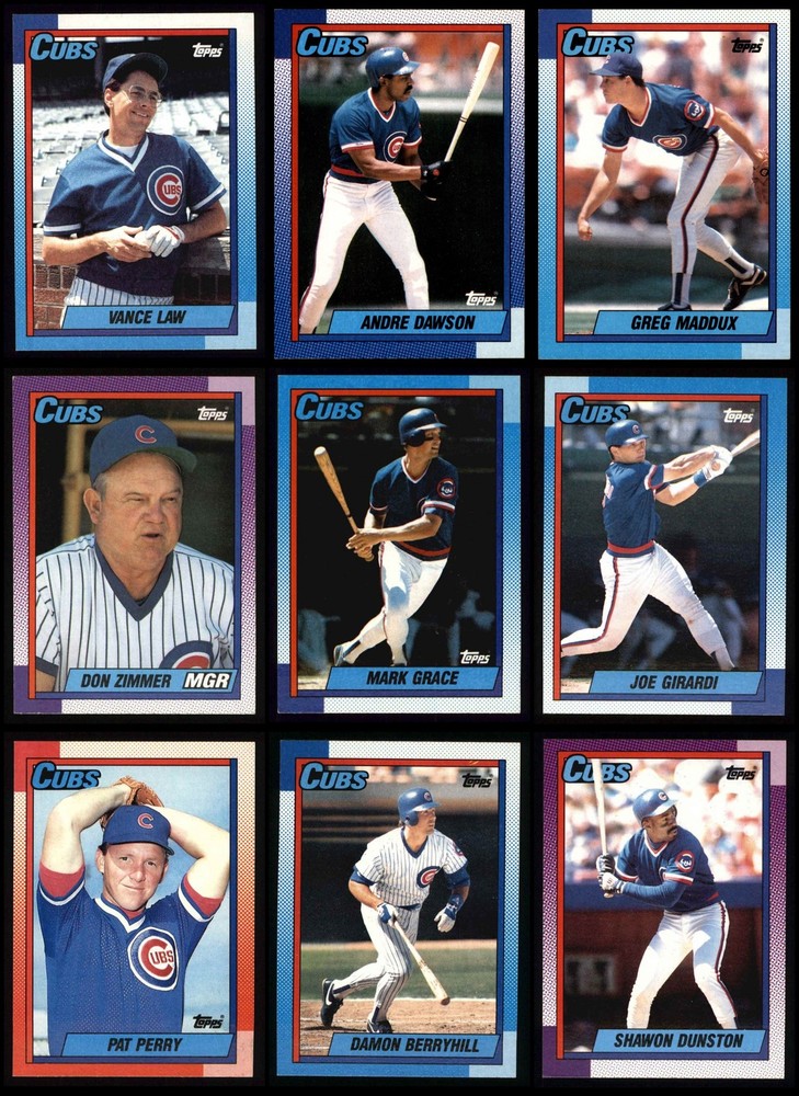 1990 Topps Cubs Almost Complete Team Set 8 - NM/MT 7224972 (29 / 31 cards)