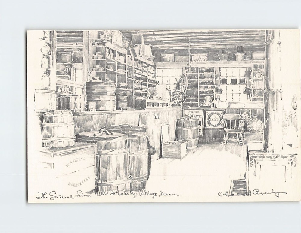 Postcard Miner Grant's Store General Old Sturbridge Village Massachusetts USA