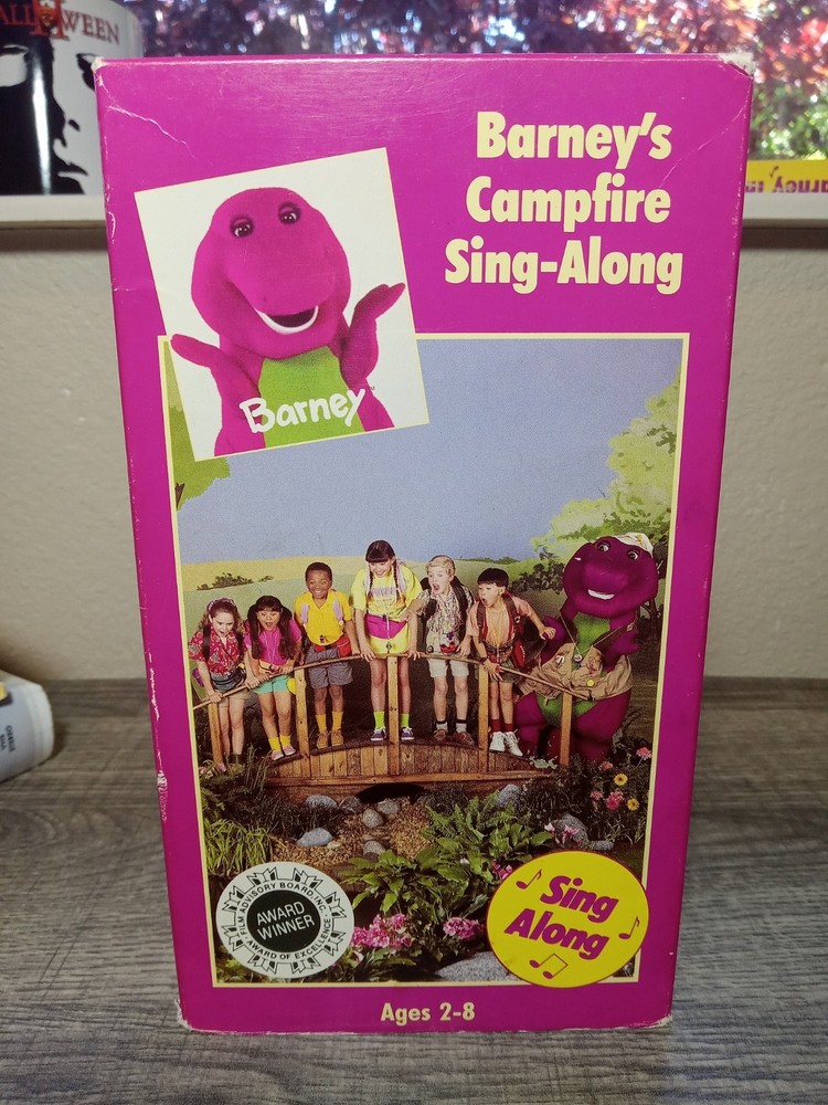 Barney's Campfire Sing- Along- VHS 1990 TESTED WORKS!!