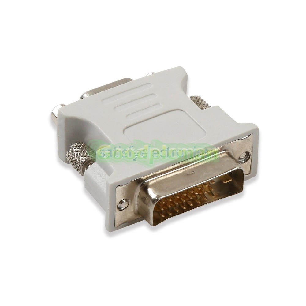 15Pin VGA Female to 24+1 pin DVI-D Male Adapter Video Converter for PC Laptop ST