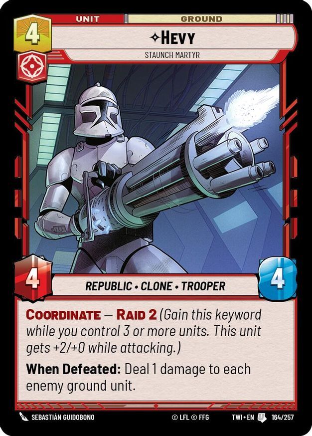 Star Wars Unlimited Hevy (164/596) Twilight of the Republic LP