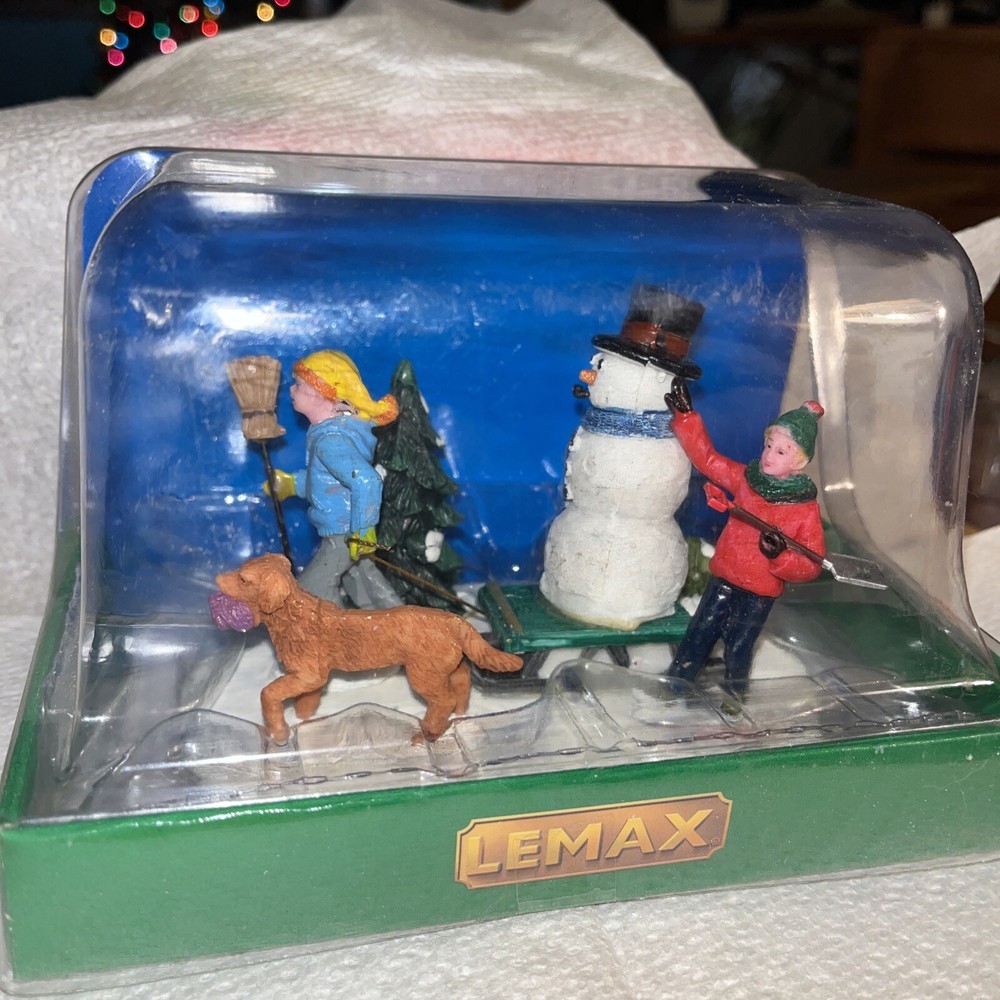 Lemax Holiday Haul Snowman On Sled Christmas Table Accent 33033 New In Box-image