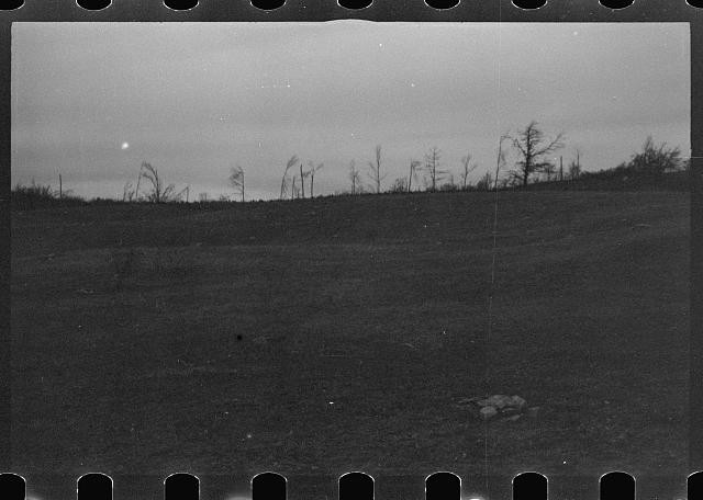 Photo:1930s Open Field Hill Silhouette Landscape Photo