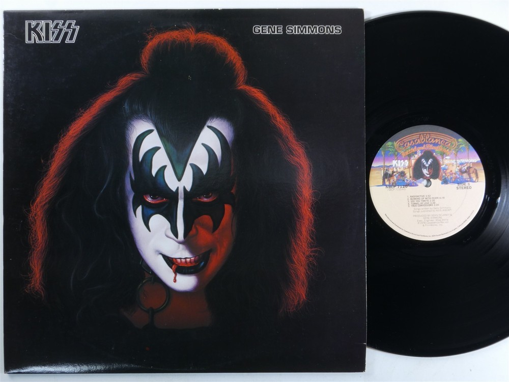KISS Gene Simmons CASABLANCA LP VG+ with poster & fanclub insert f