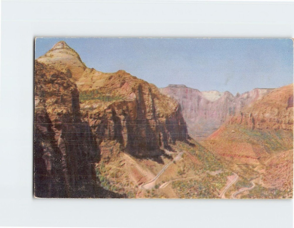 Postcard Switchbacks Mount Carmel Highway Zion National Park Utah USA