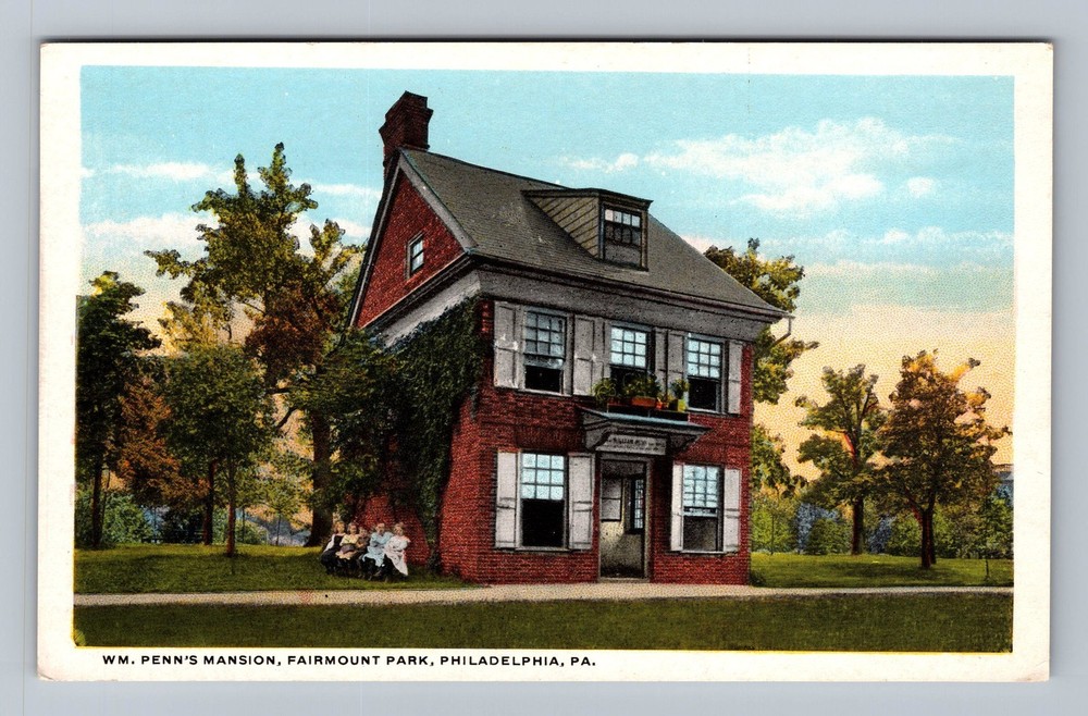 Philadelphia PA-Pennsylvania Wm. Penn's Mansion Fairmount Park Vintage Postcard
