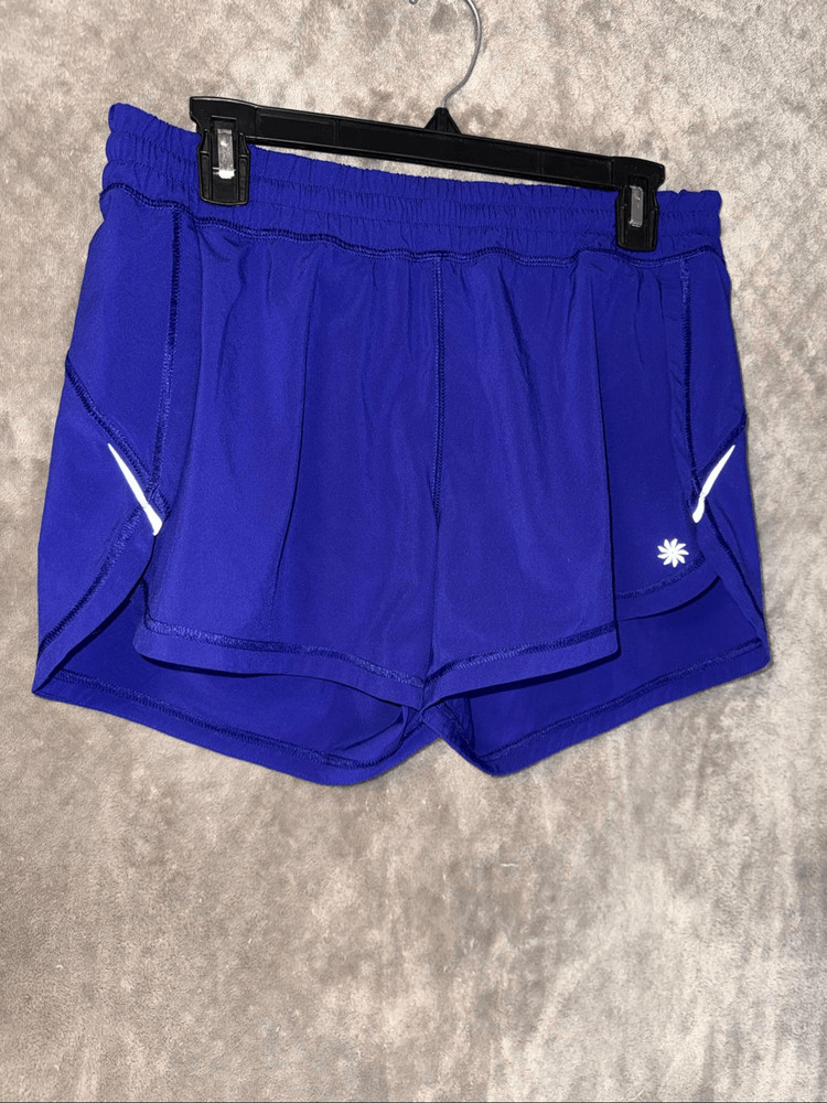 Athleta Run With it Purple Shorts With Liner and drawstring Medium #769