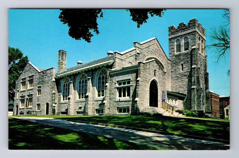 St Johnsbury VT-Vermont, Grace Methodist Church, Religion, Vintage Postcard