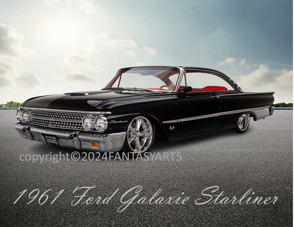 1961 Ford Galaxie Starliner Muscle Car Premium Glossy Photo Print 8