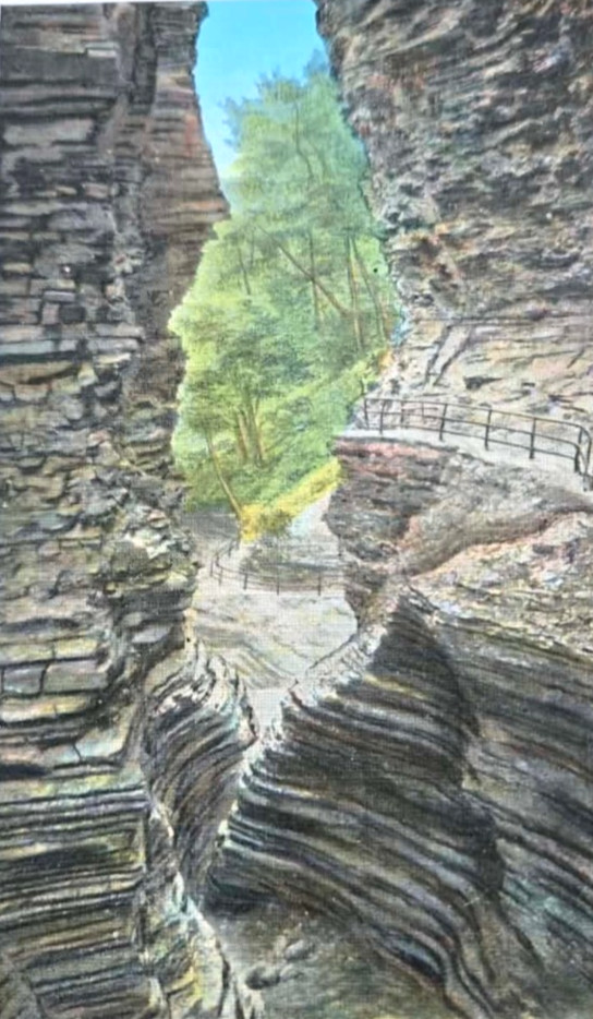 1925 Whirlwind Gorge Watkins Glen NY New York Divided Vintage Postcard