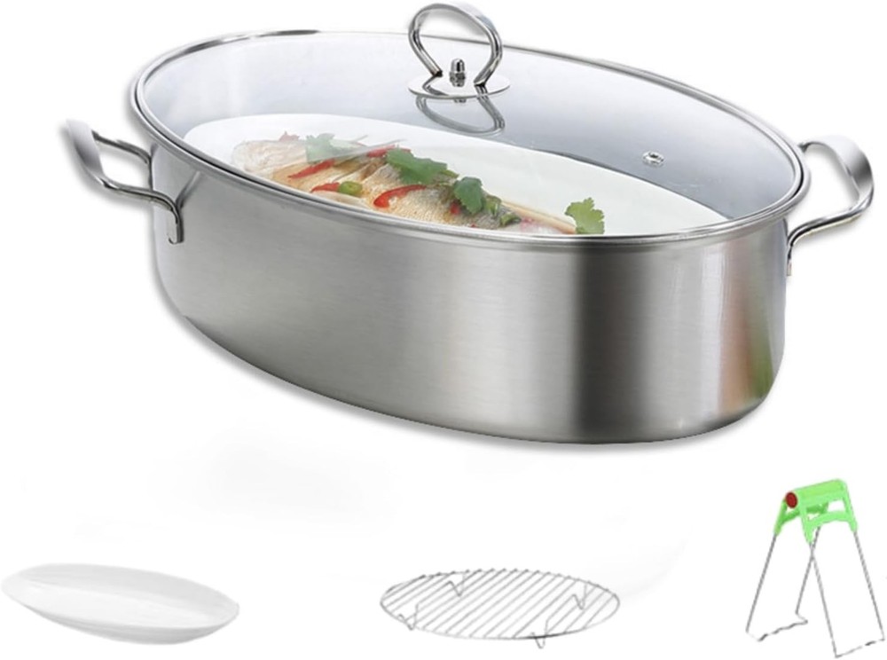 Stainl Steel Fish Steer Set Lar Steer Pot for Steing Fish,