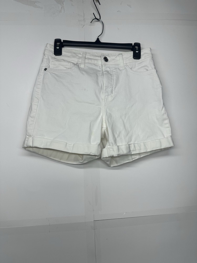Lauren Conrad White Denim Shorts Women's Size 6 Cuffed Casual Summer Style