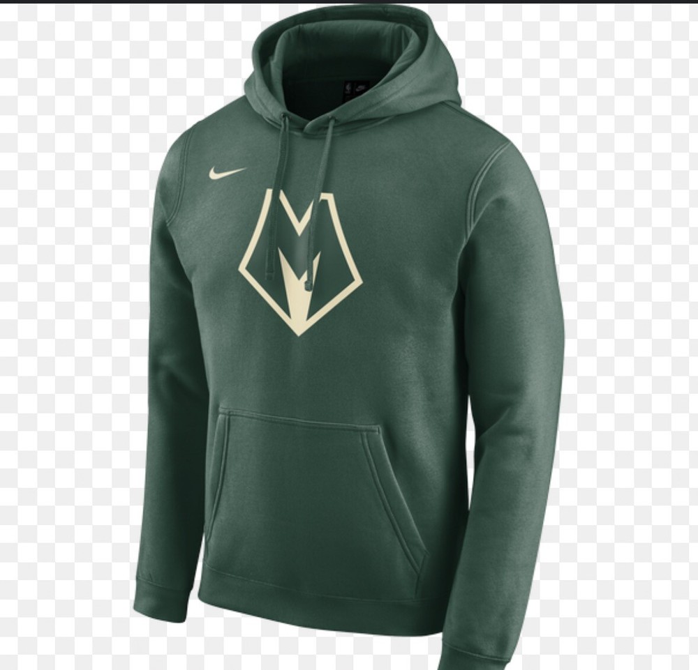 Nike Milwaukee Bucks Mens City Edition Pullover Hoodie Green Hoodie Medium