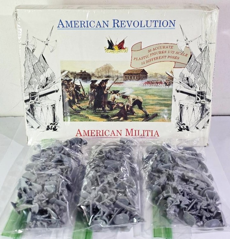 Accurate Toy Soldiers American Revolution American Militia 3 Complete Sets-image