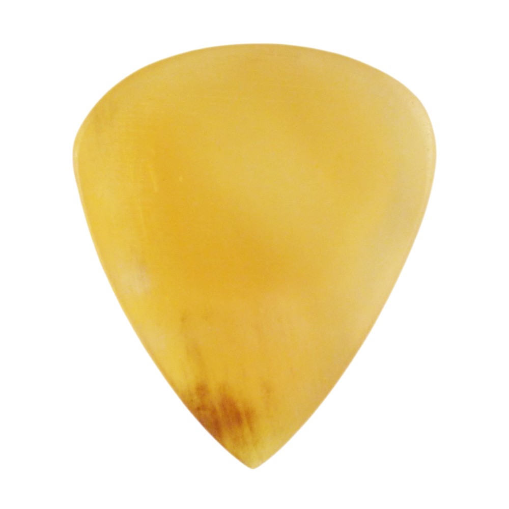 White Buffalo Horn Guitar Pick - 3.0 mm - 351 Groove - Handmade Exotic Plectrum