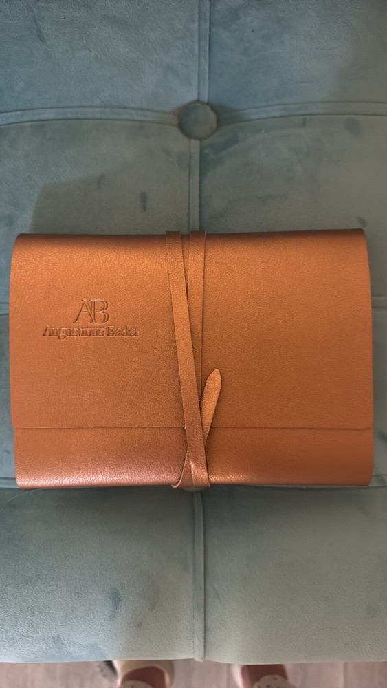 Augustinus Bader Metallic Bronze Cosmetic Bag for Travel Essentials