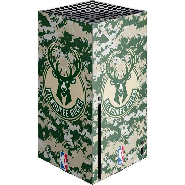 NBA Milwaukee Bucks Xbox Series X Console Skin - Milwaukee Bucks Camo Digi