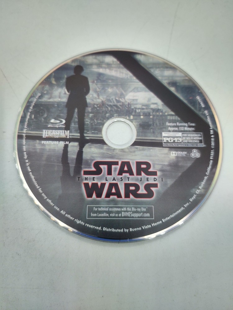 Star Wars: Episode VIII: The Last Jedi (Blu-ray, 2017) - Disc Only