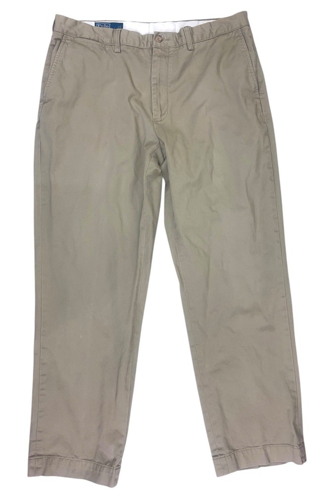 Vintage 90s Polo by Ralph Lauren Mens 38x32 Flat Front Straight Leg Chino Pants