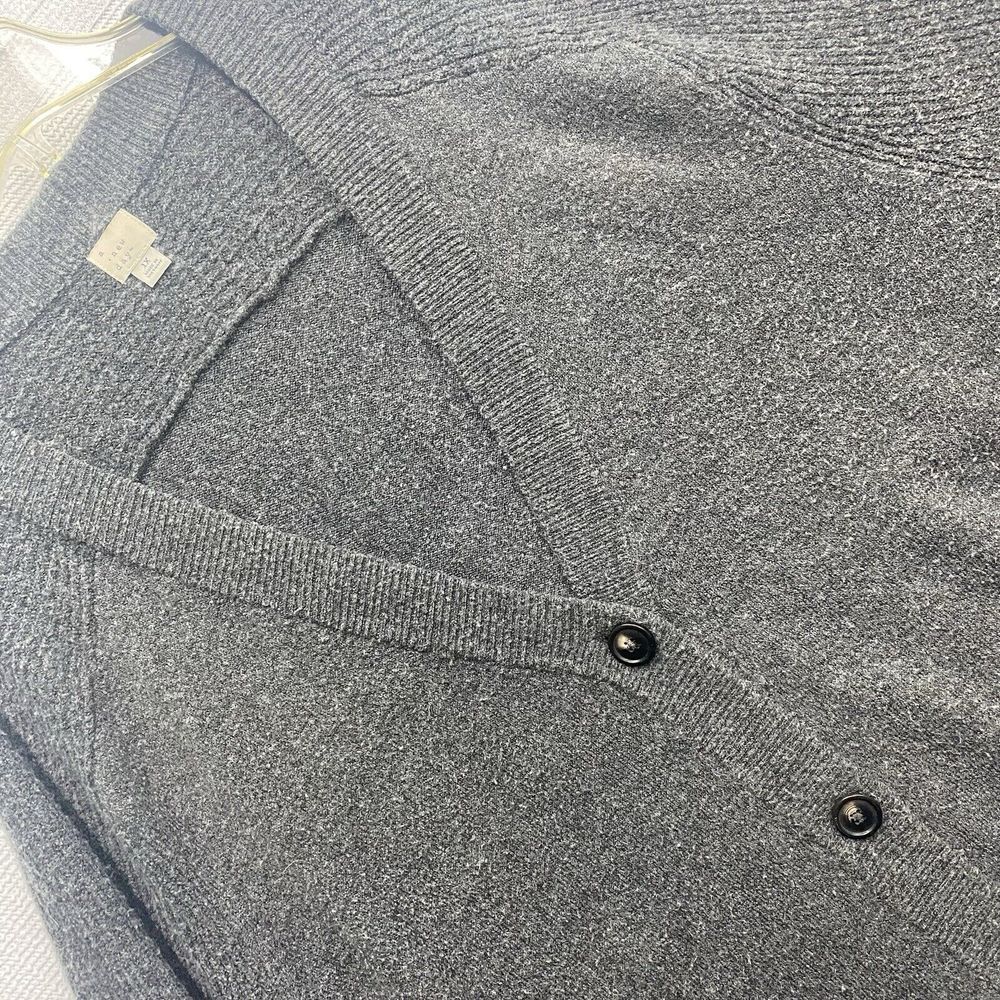 A New Day Big Button Front Cardigan in Dark Gray with Pockets - Cozy & Stylish