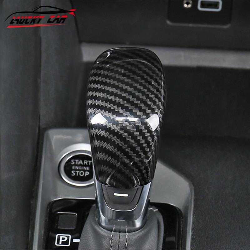 ABS Carbon Fiber Gear Shift Knob Cover for Nissan Kicks 2019-2023 Models-image