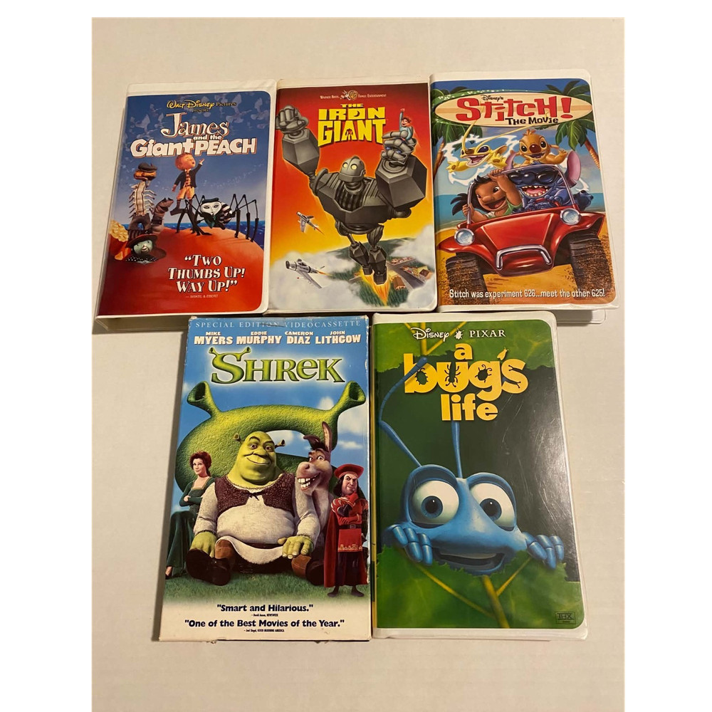 Disney VHS Lot of 5 Movies: Pixar A Bug's Life Special Edition, Plus 4 More!!